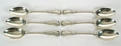 Lot 37 - Six Kings pattern tablespoons, double struck,...