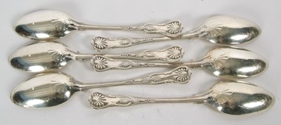 Lot 37 - Six Kings pattern tablespoons, double struck,...