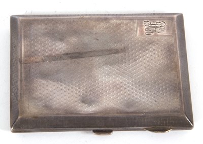 Lot 44 - Hallmarked silver cigarette case of...