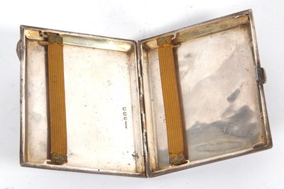 Lot 44 - Hallmarked silver cigarette case of...