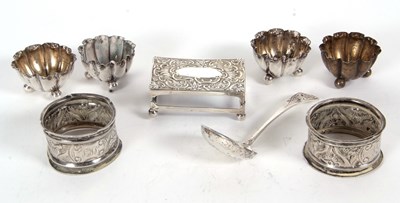 Lot 50 - Mixed Lot: A pair of Art Nouveau silver...