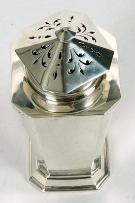 Lot 51 - An Art Deco silver caster of plain tapering...