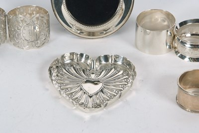 Lot 52 - Mixed Lot: A Victorian silver embossed heart...