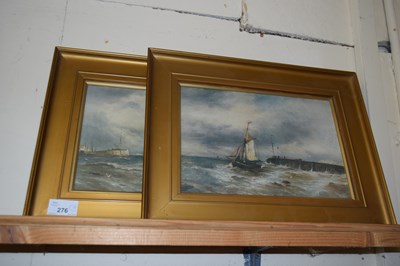 Lot 276 - HAROLD WEBB, PAIR OF STUDIES, SHIPPING SCENES,...