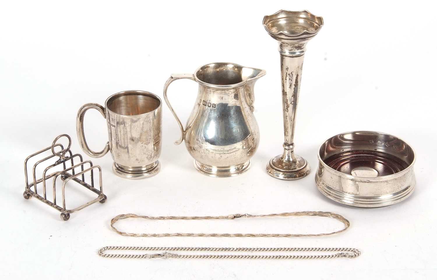 Lot 70 - Mixed Lot: An Elizabeth II silver cream...