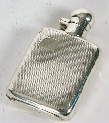 Lot 75 - An Art Deco silver small spirit flask of...