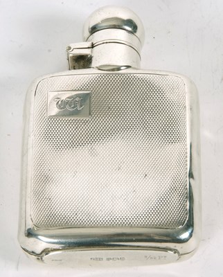 Lot 75 - An Art Deco silver small spirit flask of...