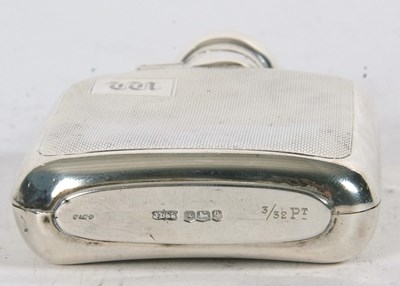 Lot 75 - An Art Deco silver small spirit flask of...