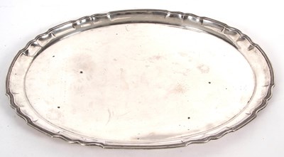 Lot 85 - A large German 800 marked oval tray of plain...