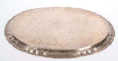 Lot 85 - A large German 800 marked oval tray of plain...