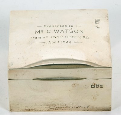 Lot 88 - A late Victorian silver table cigarette box of...