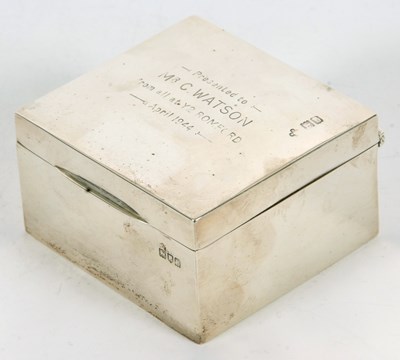 Lot 88 - A late Victorian silver table cigarette box of...