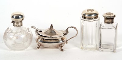 Lot 89 - Mixed Lot: A Victorian silver lidded mustard...