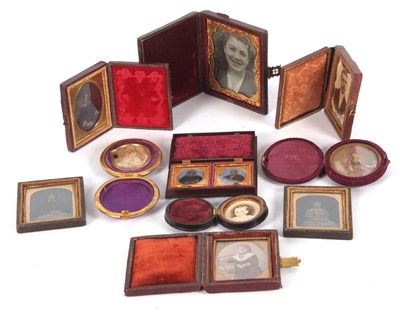 Lot 111 - Mixed Lot: Vintage Daguerreotope photographs...