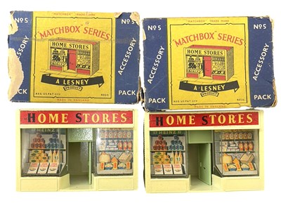 Lot 83 - A pair of boxed Matchbox Series No 5 Home Stores