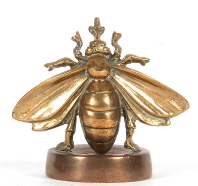 Lot 113 - A large vintage bronze bee desk paperweight...