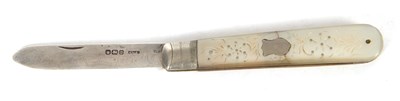 Lot 133 - A George VI silver bladed and mother of pearl...