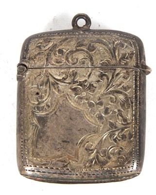 Lot 135 - An Edwardian silver vester, chased and...