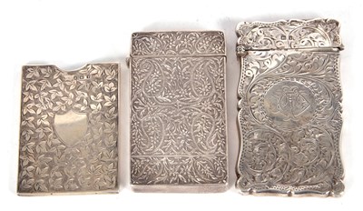 Lot 145 - Mixed Lot: An Edwardian silver card case of...