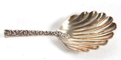 Lot 151 - A Victorian silver shell pattern spoon and...