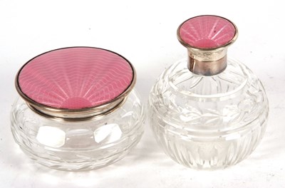 Lot 158 - An Art Deco glass dressing table scent and...