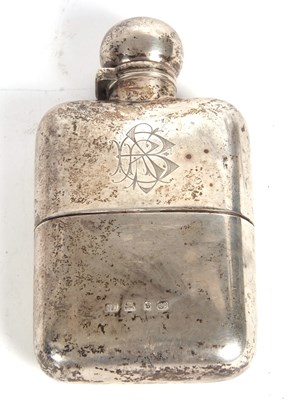 Lot 194 - A late Victorian silver spirit flask, the...