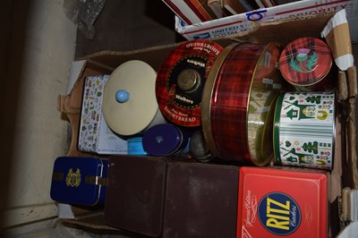 Lot 618 - ONE BOX OF MIXED TINS