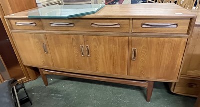 Lot 204 - Mid Century teak G-Plan sideboard with three...