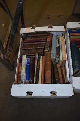 Lot 622 - ONE BOX MIXED BOOKS TO INCLUDE LEATHER BOUND