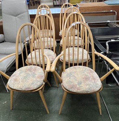 Lot 219 - A set of eight Ercol hoop and stick back...