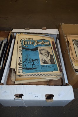 Lot 624 - BOX OF VARIOUS SHEET MUSIC