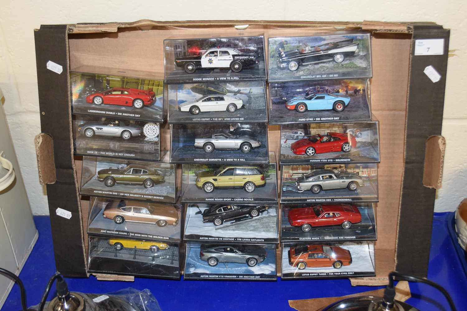 Lot 7 - A group of cased James Bond vehicles