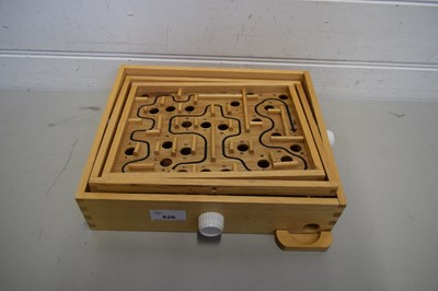 Lot 626 - VINTAGE WOODEN FRAMED MARBLE MAZE GAME