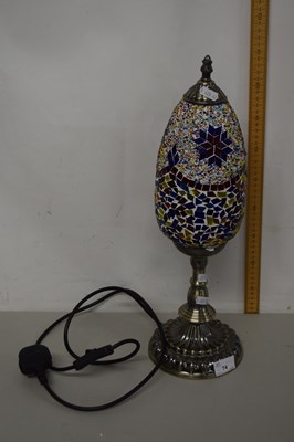 Lot 74 - Modern table lamp with mosaic shade