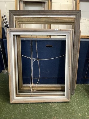 Lot 270 - Five large wooden frames, various sizes....