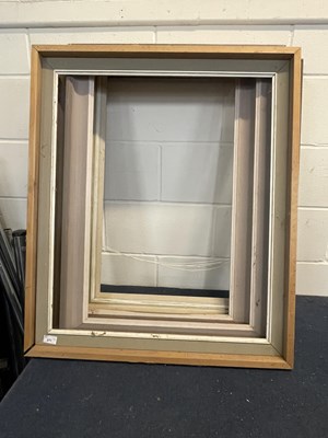 Lot 271 - Four large wooden frames, various sizes....