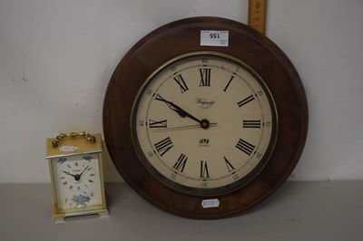 Lot 155 - Modern kitchen wall clock and a further mantel...