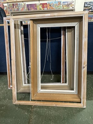 Lot 274 - Five large wooden frames, various sizes....