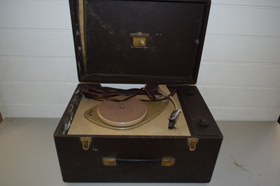 Lot 644 - VINTAGE HMV PORTABLE RECORD PLAYER