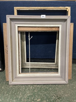 Lot 276 - Five wooden frames, various sizes. 
Largest...