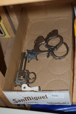 Lot 525 - Child's play handcuffs, Lonestar toy gun and...