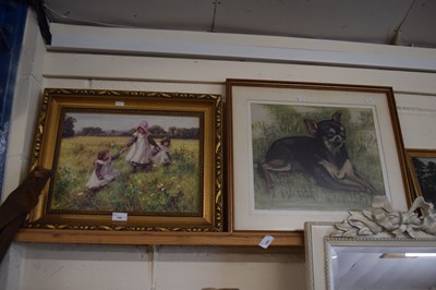 Lot 198 - A pastel study of a Chihuahua together with a...