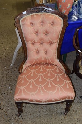 Lot 239 - A Victorian button back nursing chair