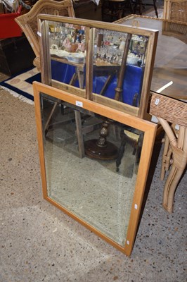 Lot 243 - Modern six pane wall mirror together with a...