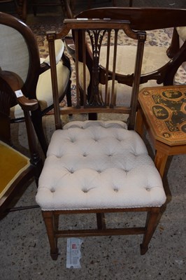 Lot 248 - An Edwardian side chair with button...