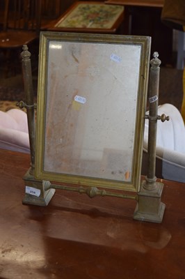 Lot 254 - Brass framed dressing table mirror