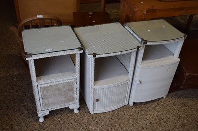 Lot 261 - A group of three various white painted bedside...