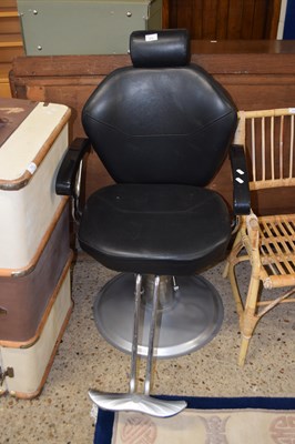 Lot 273 - A vintage metal framed barbers chair