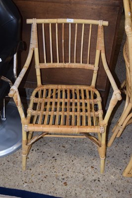 Lot 275 - A bamboo framed carver chair