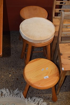 Lot 282 - Three various kitchen stools